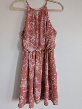 Pink floral dress
